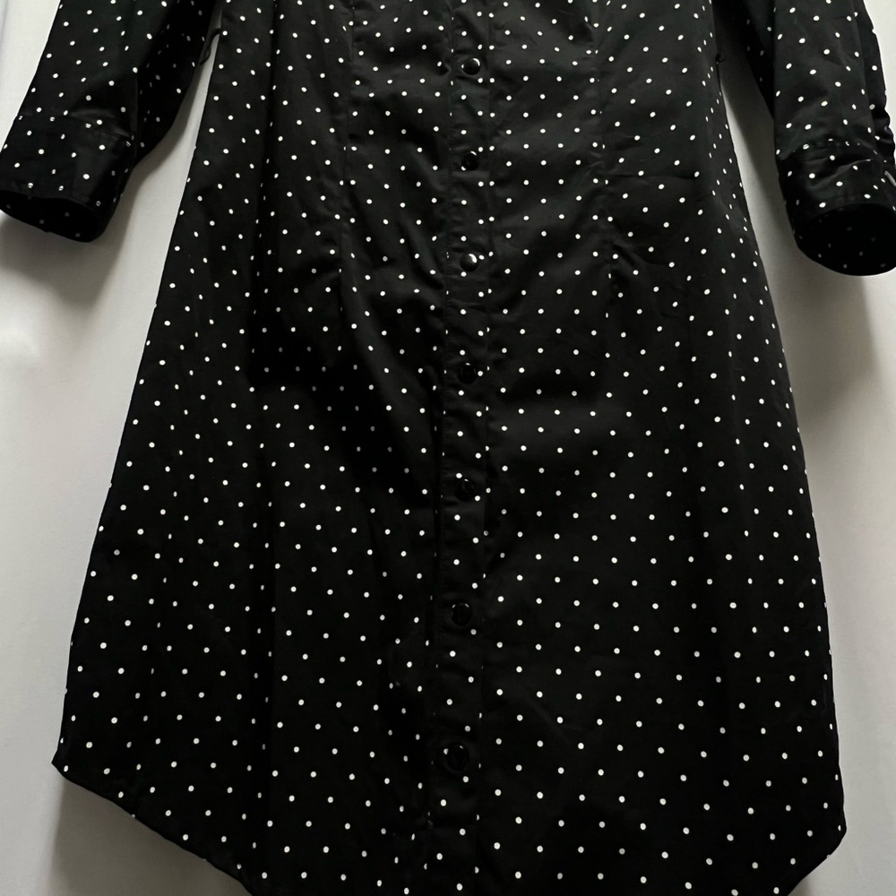 WHBM polka dot dotted shirt dress, 0 - Picture 9 of 16